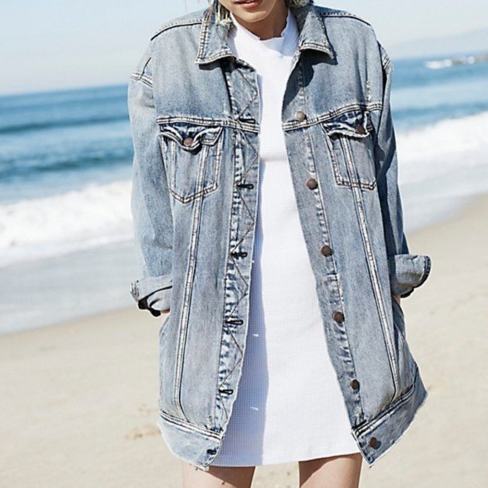 Free People Long Denim Jacket